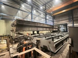 Fabrication of parts and assemblies for hatch coamings and hatch cover systems of 30,000-ton vessels
