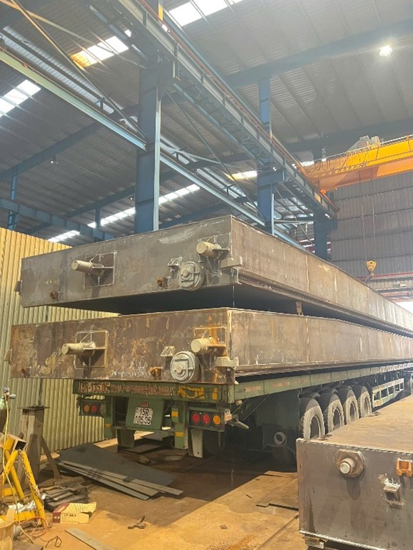 Fabrication of parts and assemblies for hatch coamings and hatch cover systems of 30,000-ton vessels